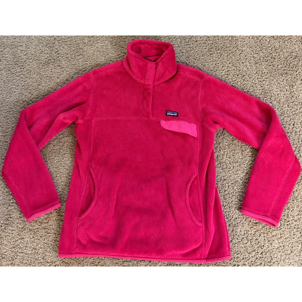 Patagonia Re-Tool Snap-T Fleece Pullover Magenta Pink Womens Medium 25442